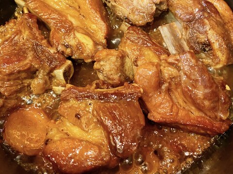 簡単♬スペアリブ黒酢煮